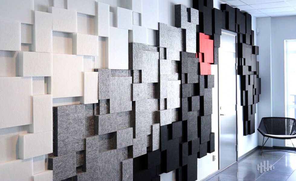 Panneau acoustique mural avec effet 3D - confort acoustique - Niva