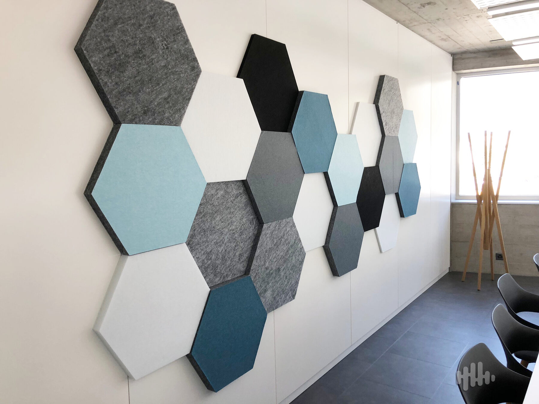 Panneau Acoustique pour Plafond et Mur Hexagone, Hexagonale