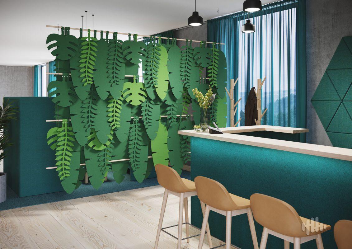 Panneau acoustique mural - format nature et feuille - Jungle Wall